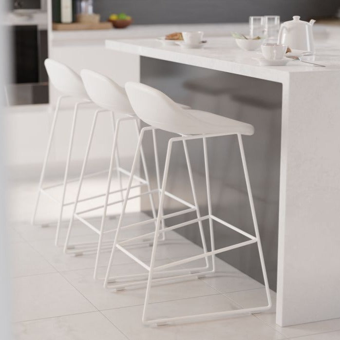 Backless Snow White High Stool (Available in 2 Sizes)