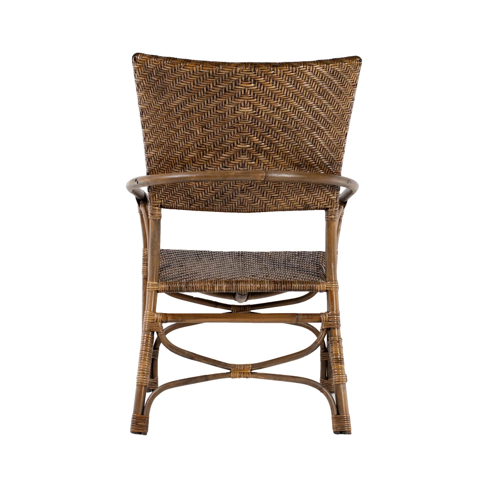 Basket Weave Cane Standard Seat Wider Armchair Set of 2