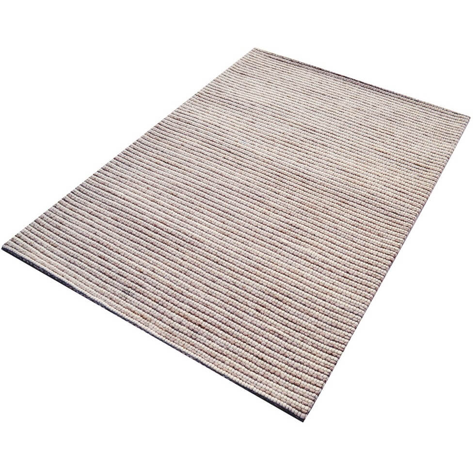 Beads Pattern Handmade Woollen Rug - Beige (Available in 4 Sizes)