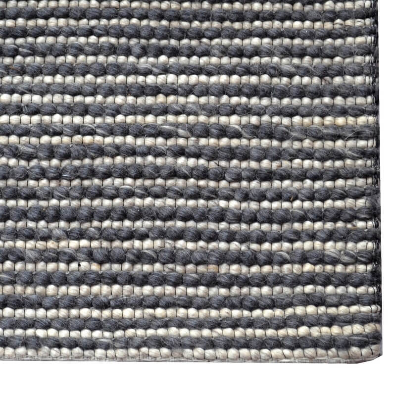 Beads Pattern Handmade Woollen Rug - Charcoal (Available in 4 Sizes)