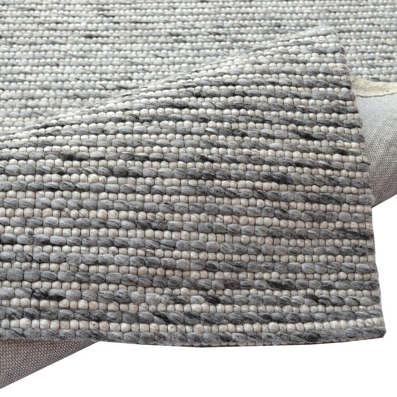 Beads Pattern Handmade Woollen Rug - Grey (Available in 4 Sizes)