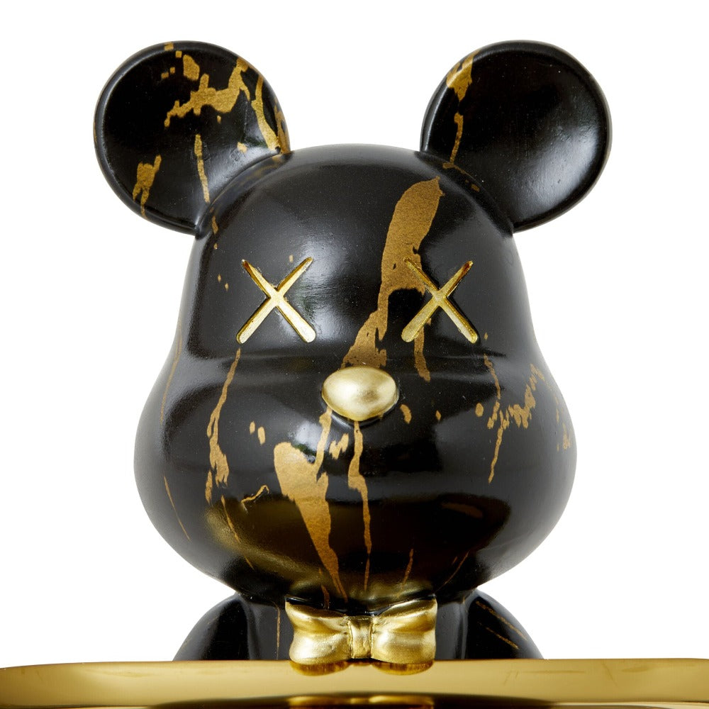 Bear Brick Designer Trinket Tray - Black & Gold