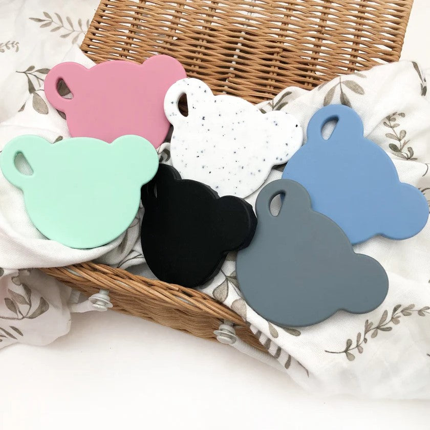 Bear Silicone Teething Disc (Available in 6 Colours)