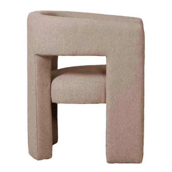 Bella Cozy Boucle Curl Armchair - Weave Bisque