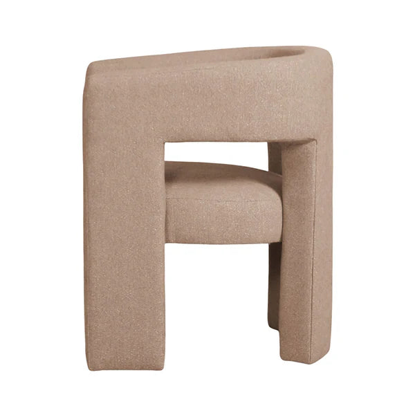 Bella Cozy Boucle Curl Armchair - Weave Bisque
