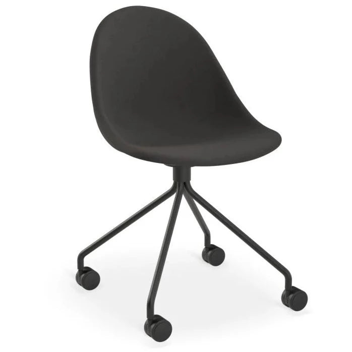 Black Bliss Pyramid Base with Castors Dining Chair