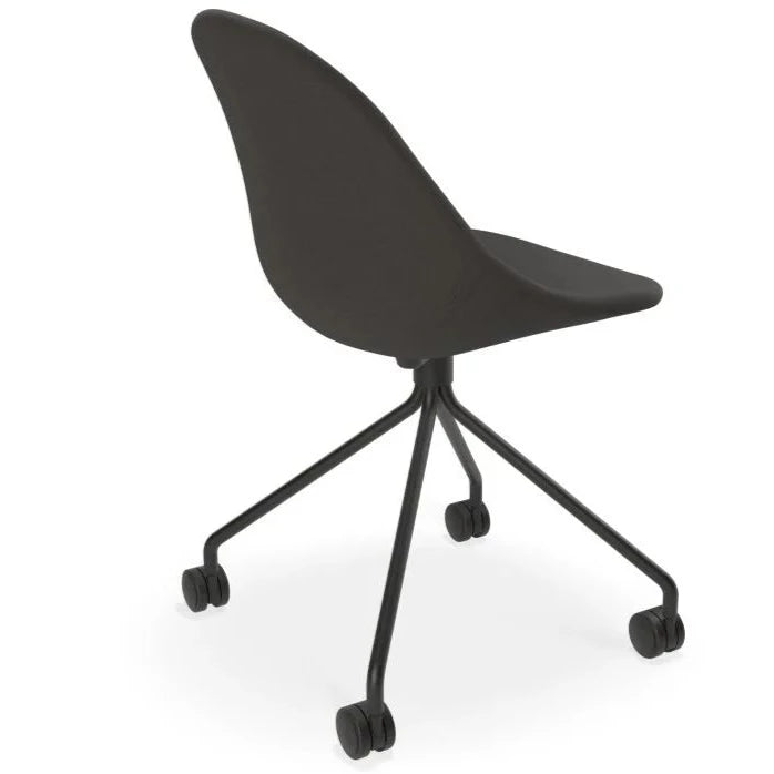 Black Bliss Pyramid Base with Castors Dining Chair