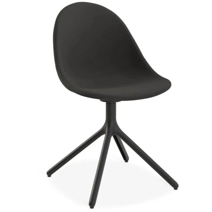 Black Bliss Swivel Base Dining Chair