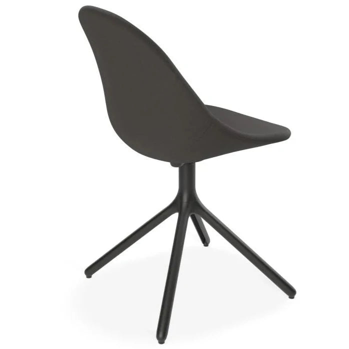 Black Bliss Swivel Base Dining Chair