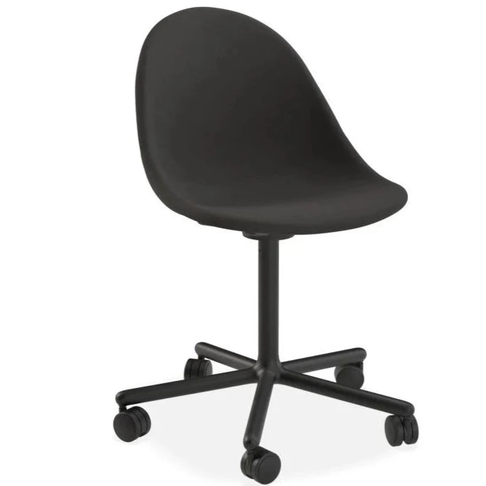 Black Bliss Swivel Base with Castors Dining Chair