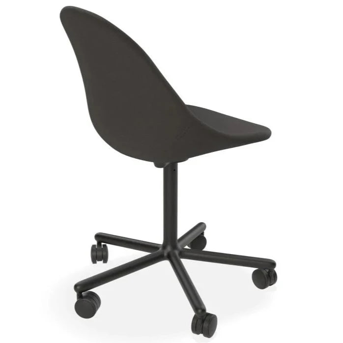 Black Bliss Swivel Base with Castors Dining Chair