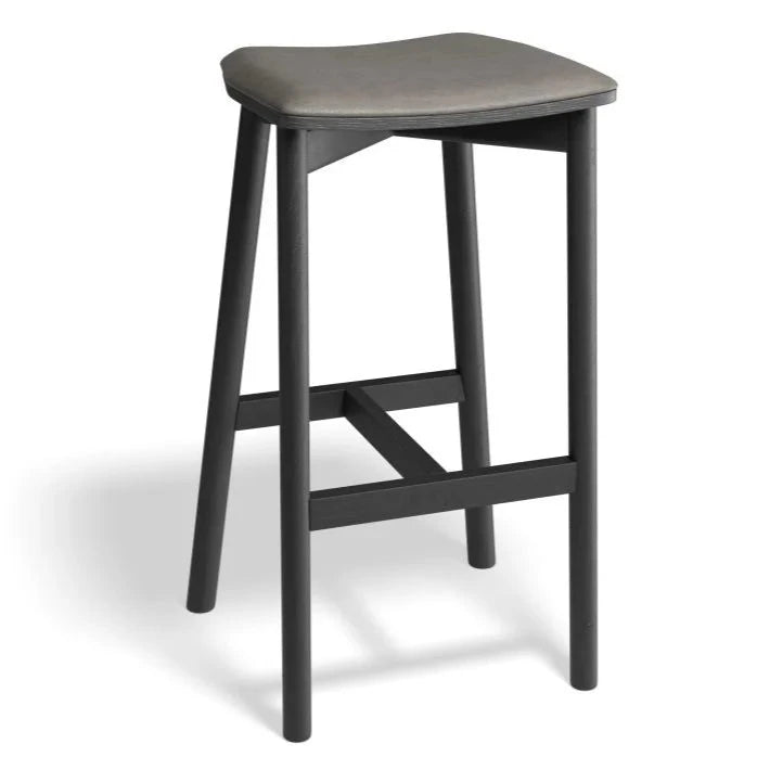 Black Wooden Backless High Stool 75cms (Available in 3 Colors)
