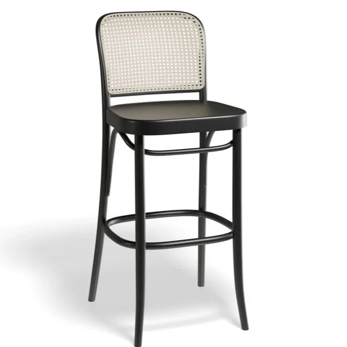 Black Sylvan Seat Cane Back High Stool (Available in 2 Sizes)