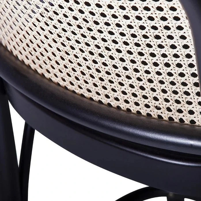Black Sylvan Seat Cane Back High Stool (Available in 2 Sizes)