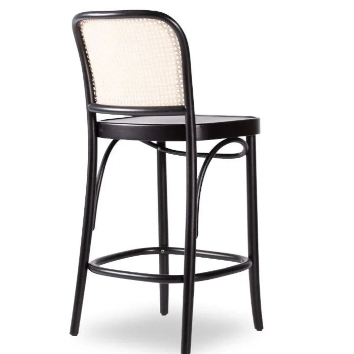 Black Sylvan Seat Cane Back High Stool (Available in 2 Sizes)