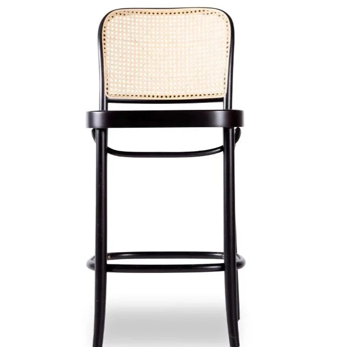 Black Sylvan Seat Cane Back High Stool (Available in 2 Sizes)