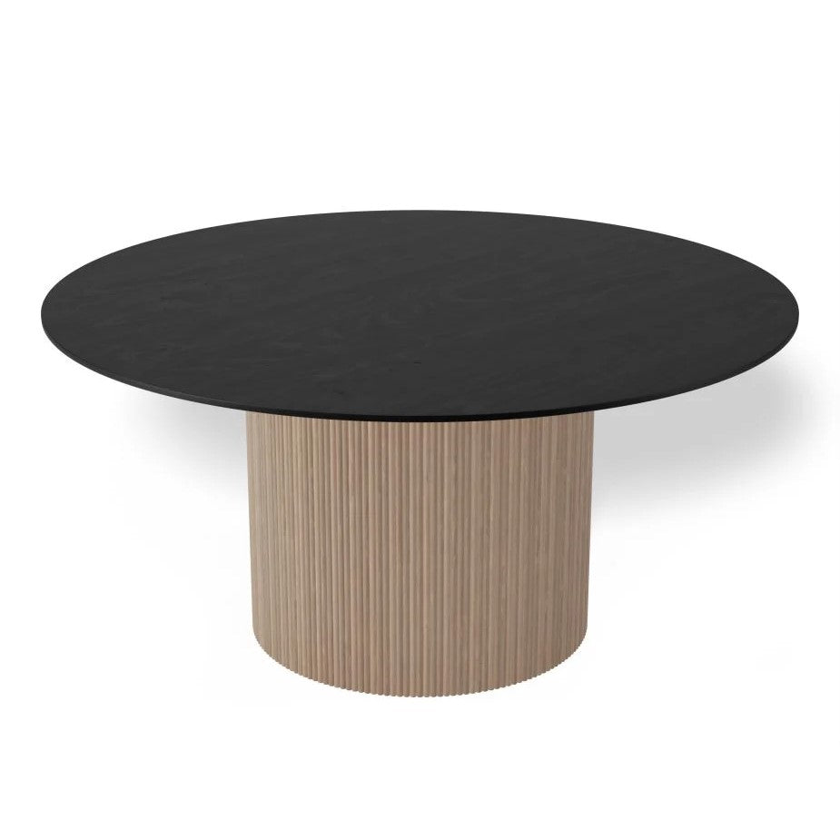 Black Wood Top Modern Dining Table (Available in 2 Sizes)