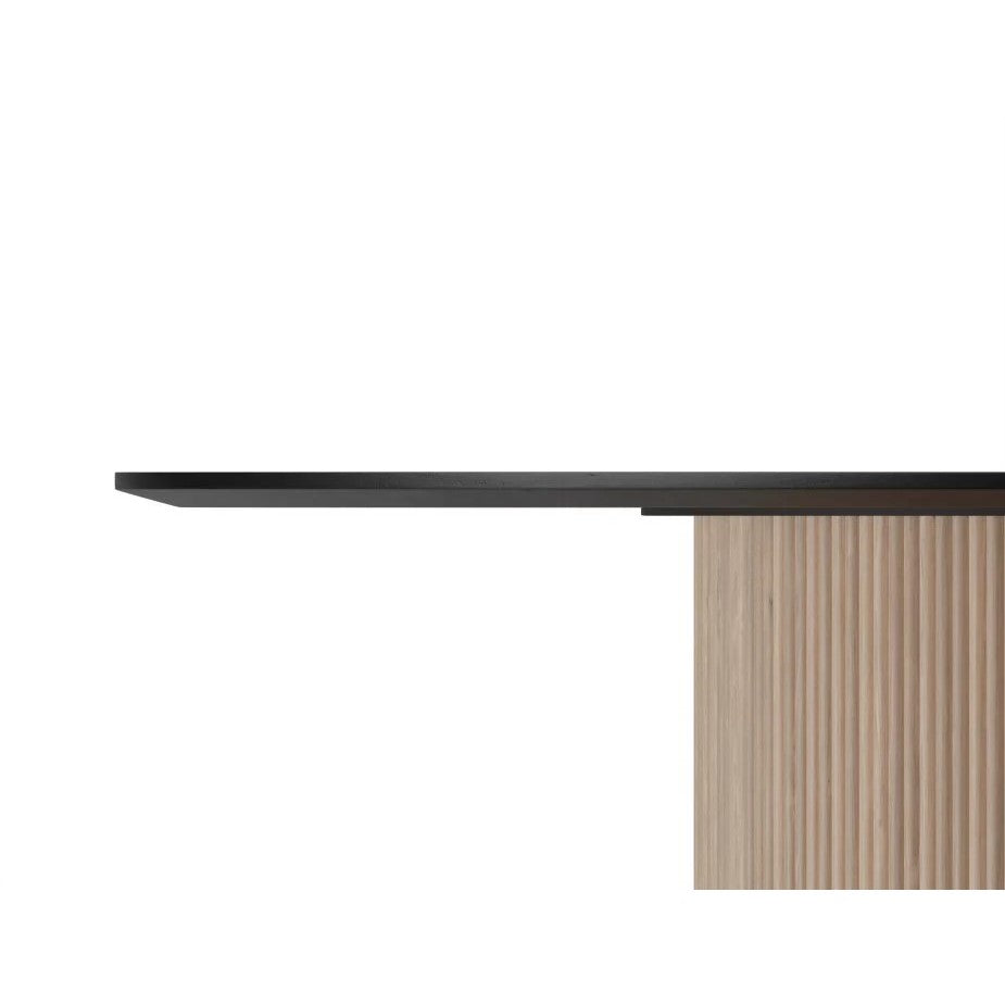 Black Wood Top Modern Dining Table (Available in 2 Sizes)