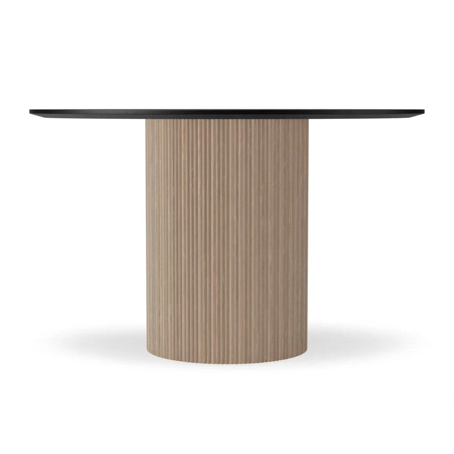 Black Wood Top Modern Dining Table (Available in 2 Sizes)