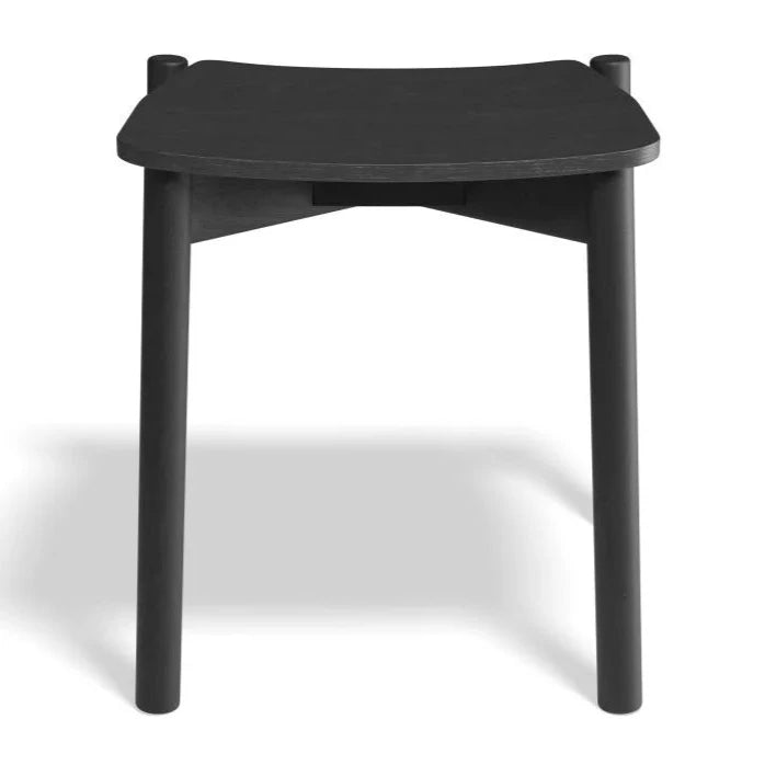 Black Wooden Low Stool 45cms