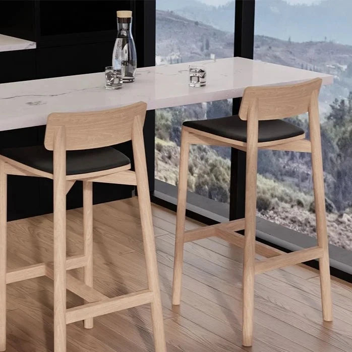 Natural Wooden High Stool 75cms (Available in 2 Colors)