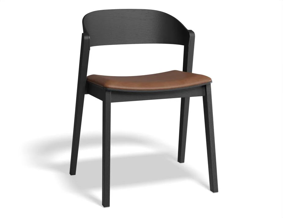 Black Oak Vinyl Seat Pad Kitchen Stool - (Available in 3 Colors)