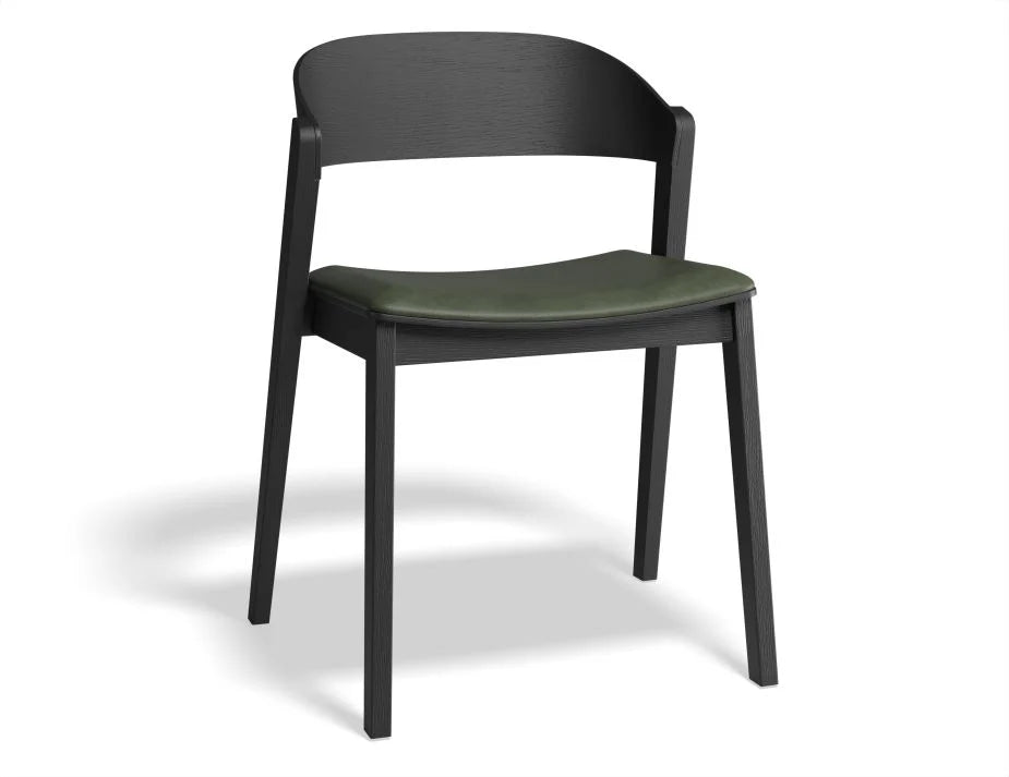 Black Oak Vinyl Seat Pad Kitchen Stool - (Available in 3 Colors)