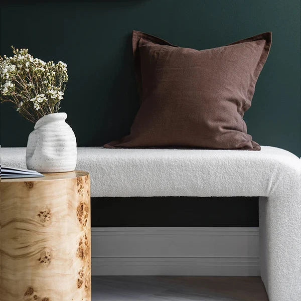 Blair Linen Cushion - Chocolate - 60X60cms