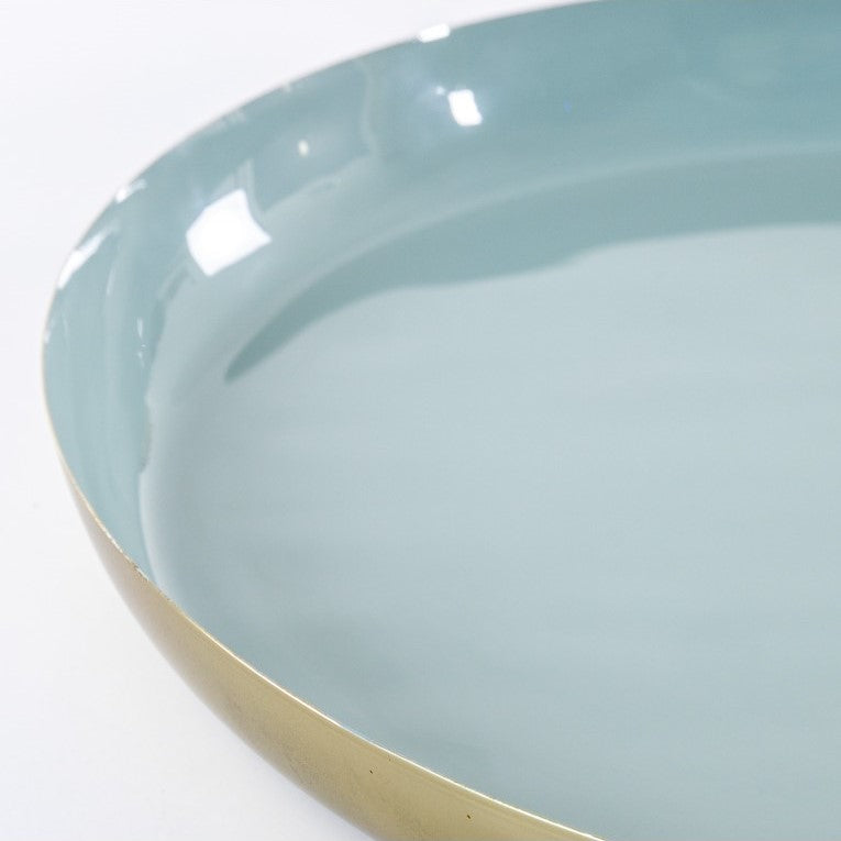 2 Pcs Bold and Beautiful Aluminum Trays - Mint/Gold