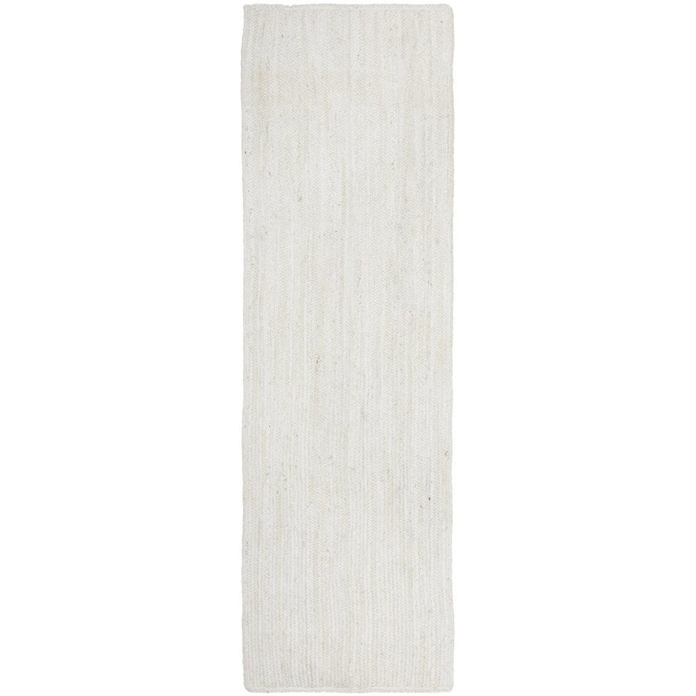 Bondi White Hand-Braided Jute Runners - 400 x 80cms