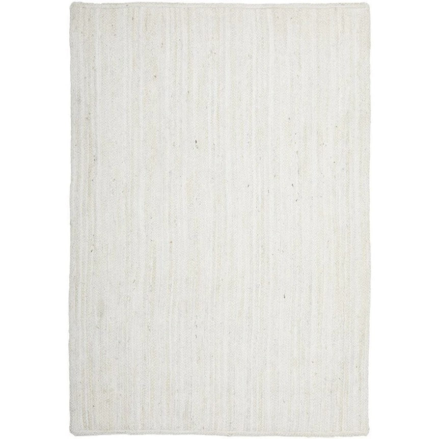 Bondi White Hand-Braided Jute Rug - 320 x 230cms