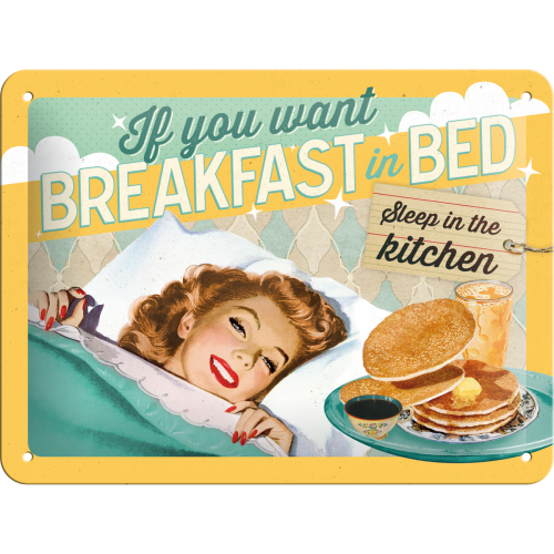 Breakfast in Bed - Sign Board 15 x 20cm