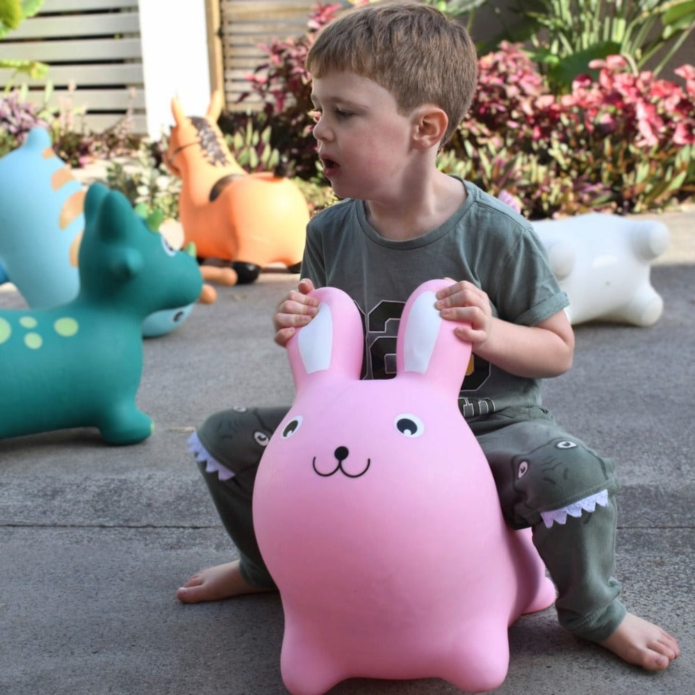 Inflatable Outdoor Bouncy Rider - Bubblegum The Rabbit