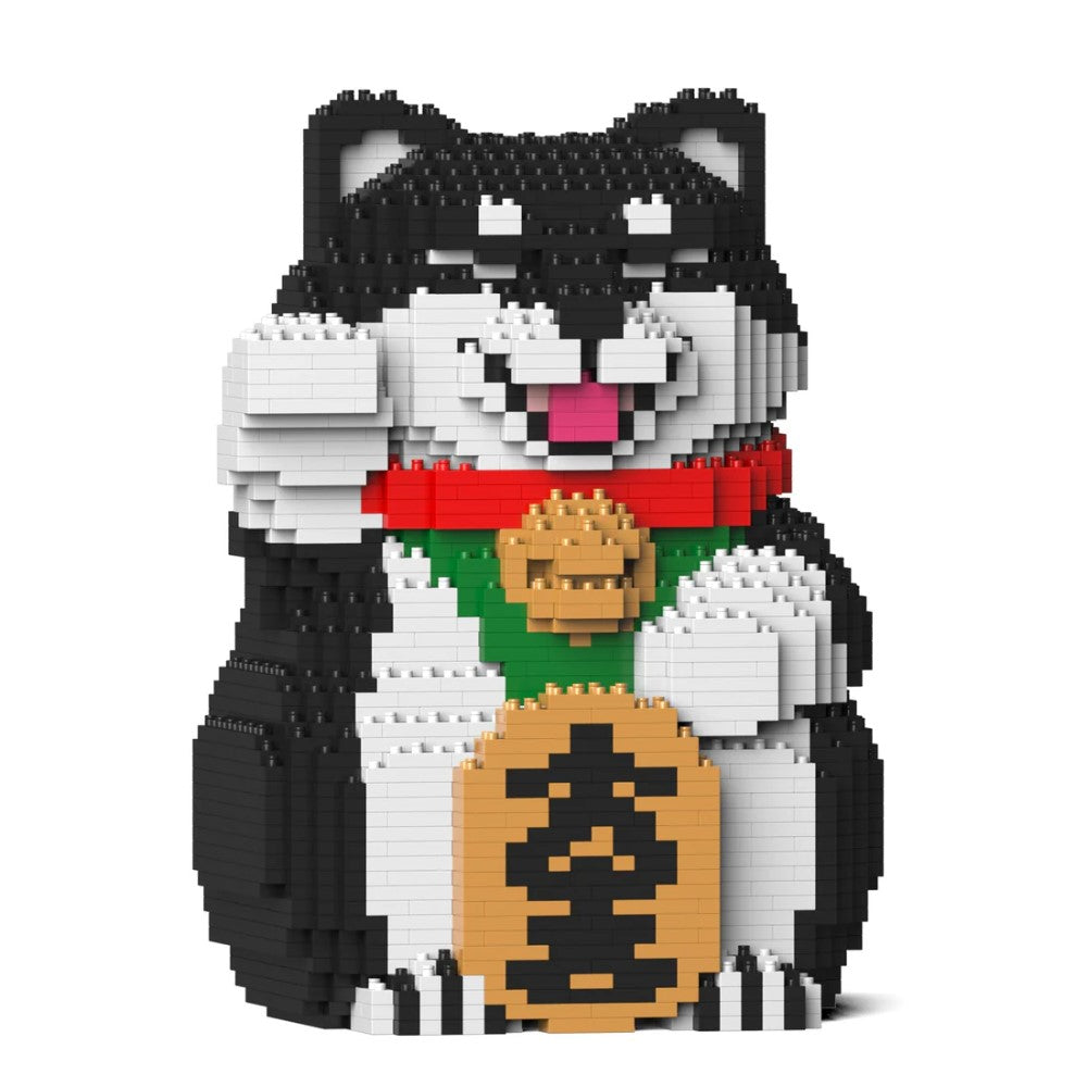 Building Blocks Japanese Lucky Black Shiba Inu Doll 2050 Pcs (Available in 2 Sizes)