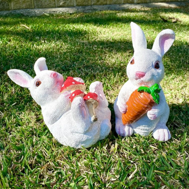 Bunny Bliss Garden Rabbit Decor - Set of 2