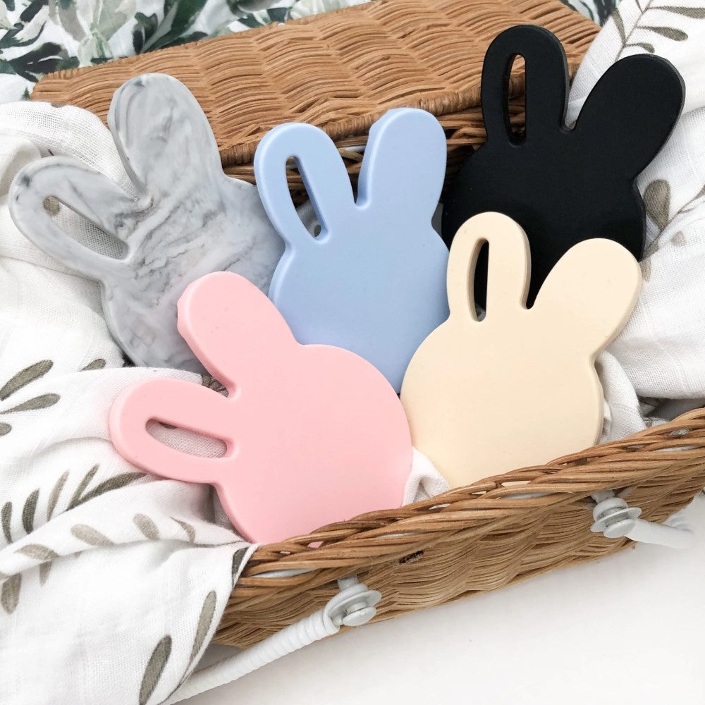 Bunny Silicone Teething Disc (Available in 5 Colours)