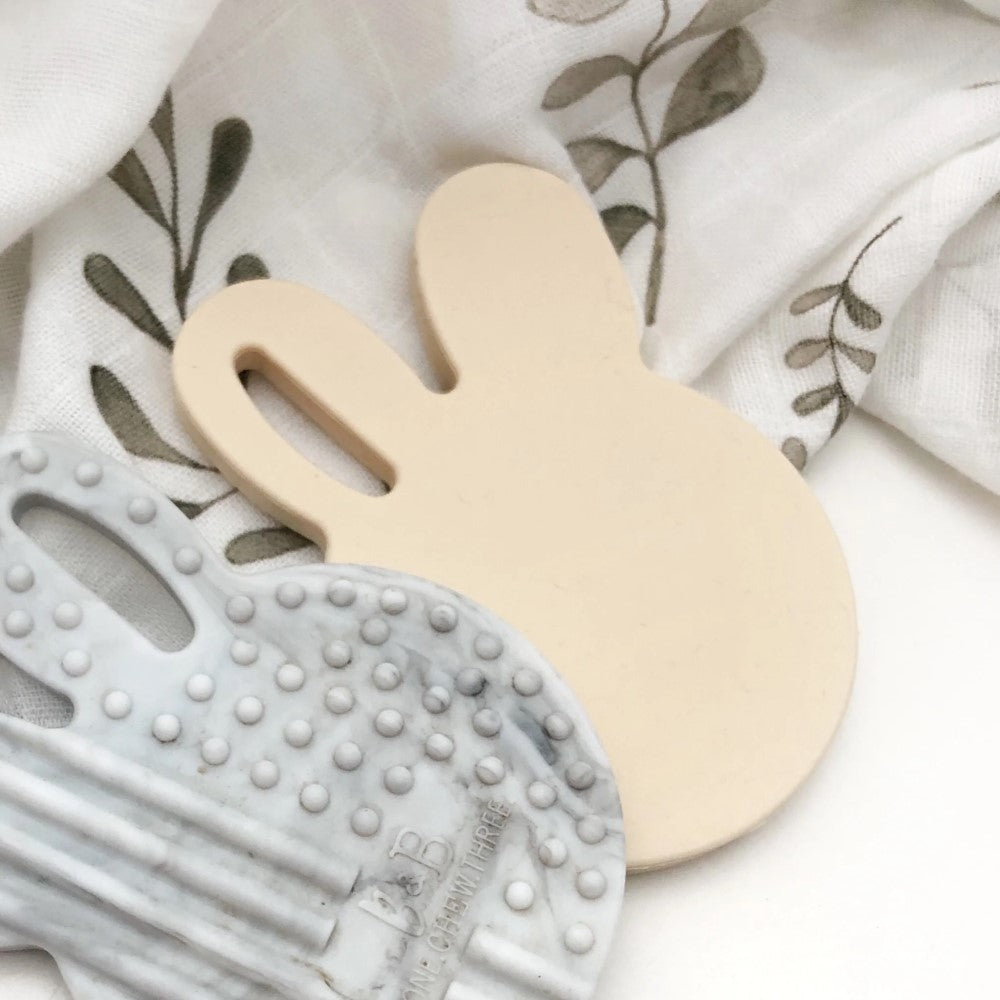 Bunny Silicone Teething Disc (Available in 5 Colours)