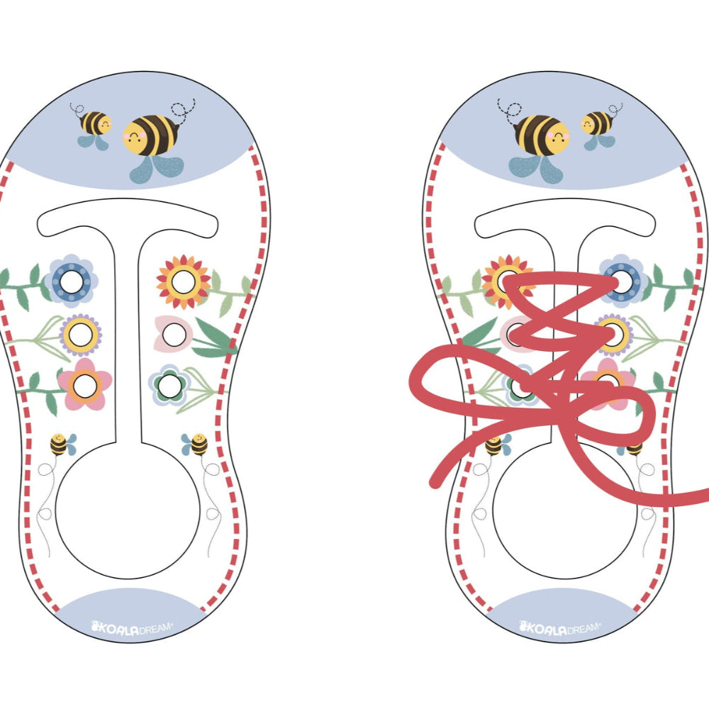 Buzzy Days Learn-to-Tie Wooden Shoes - Set of 2