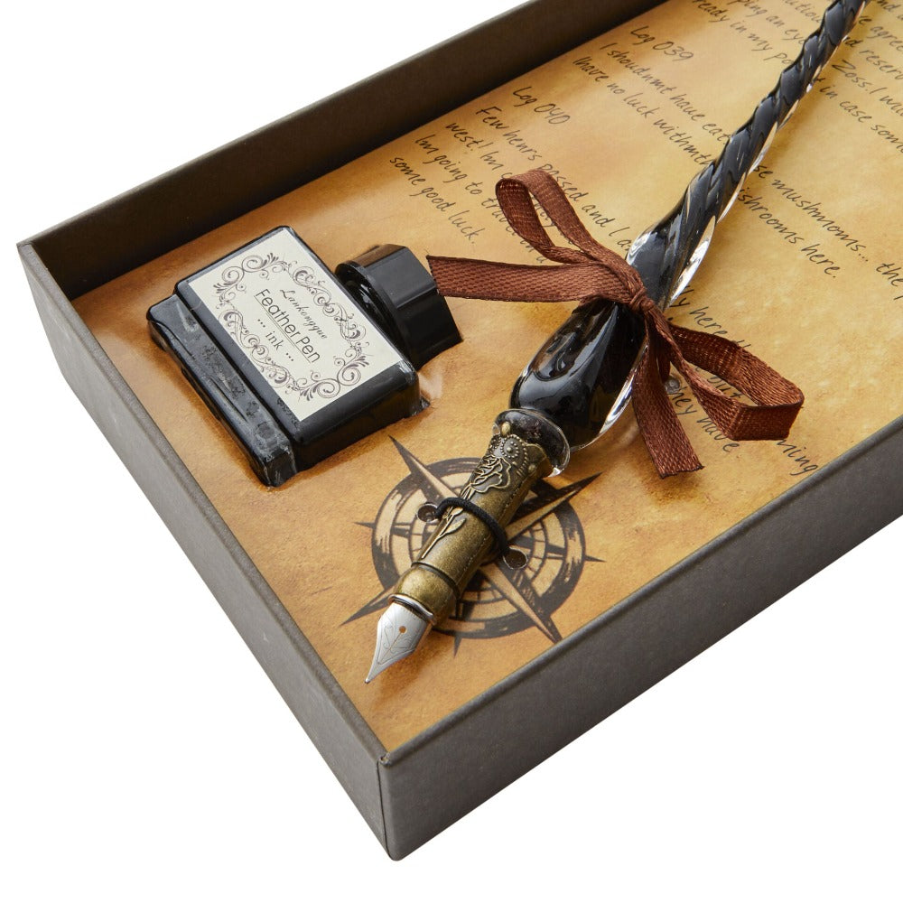 Calligraphy Writing Set With Glass Pen