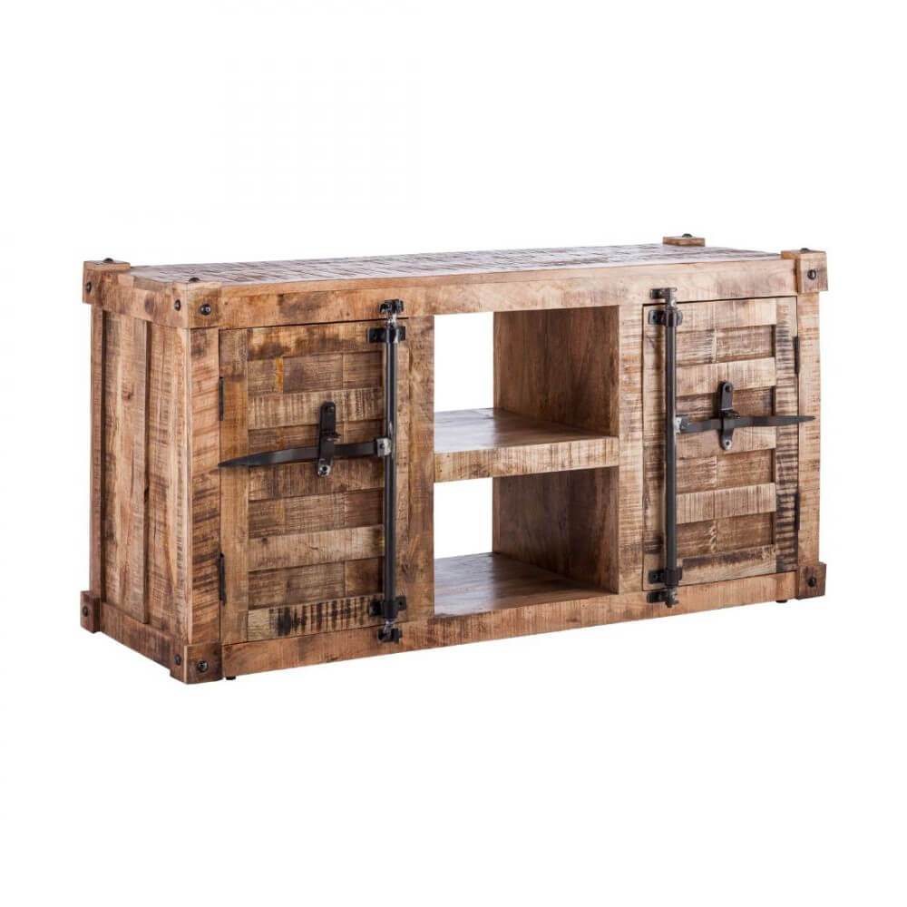 Cargo Container Inspired Rusty Finish TV Unit