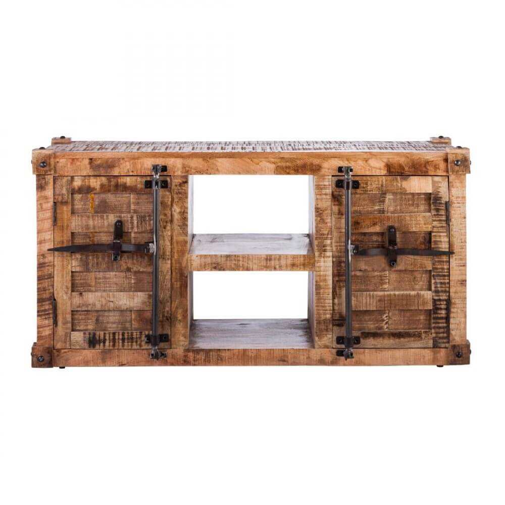Cargo Container Inspired Rusty Finish TV Unit