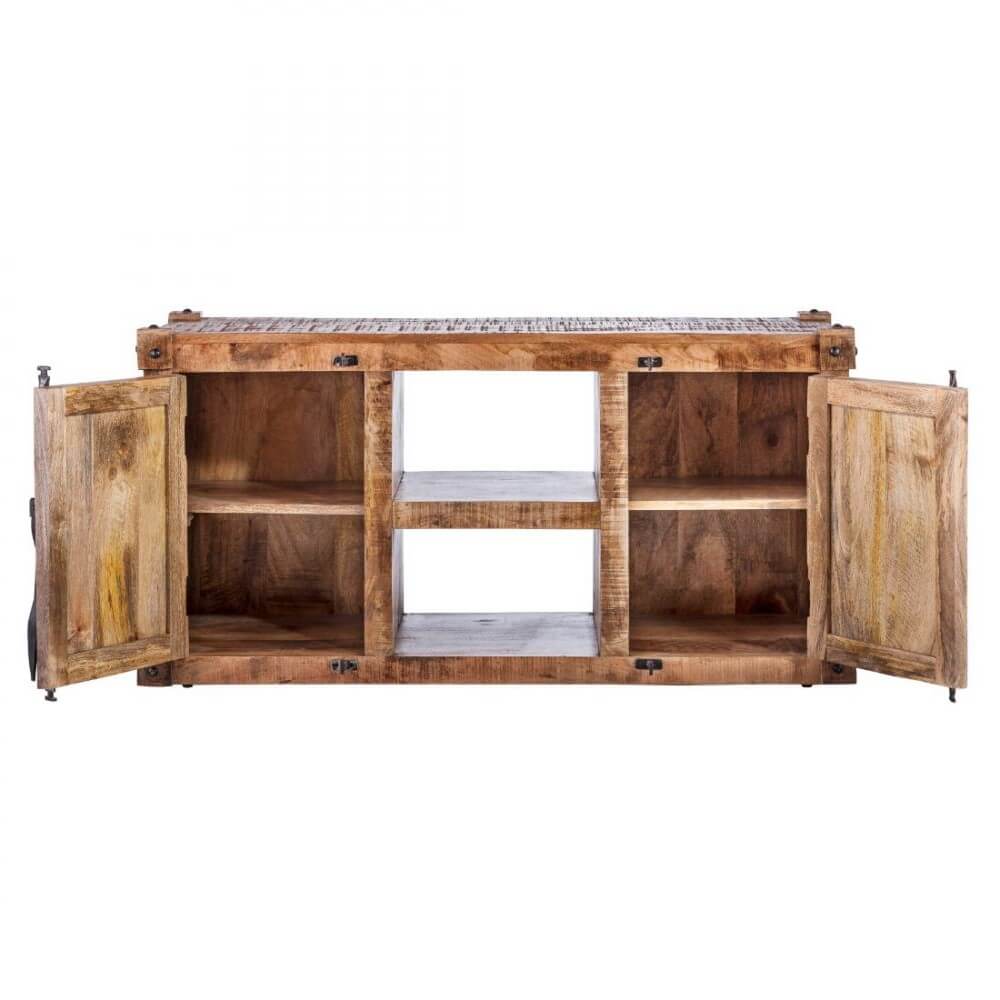 Cargo Container Inspired Rusty Finish TV Unit