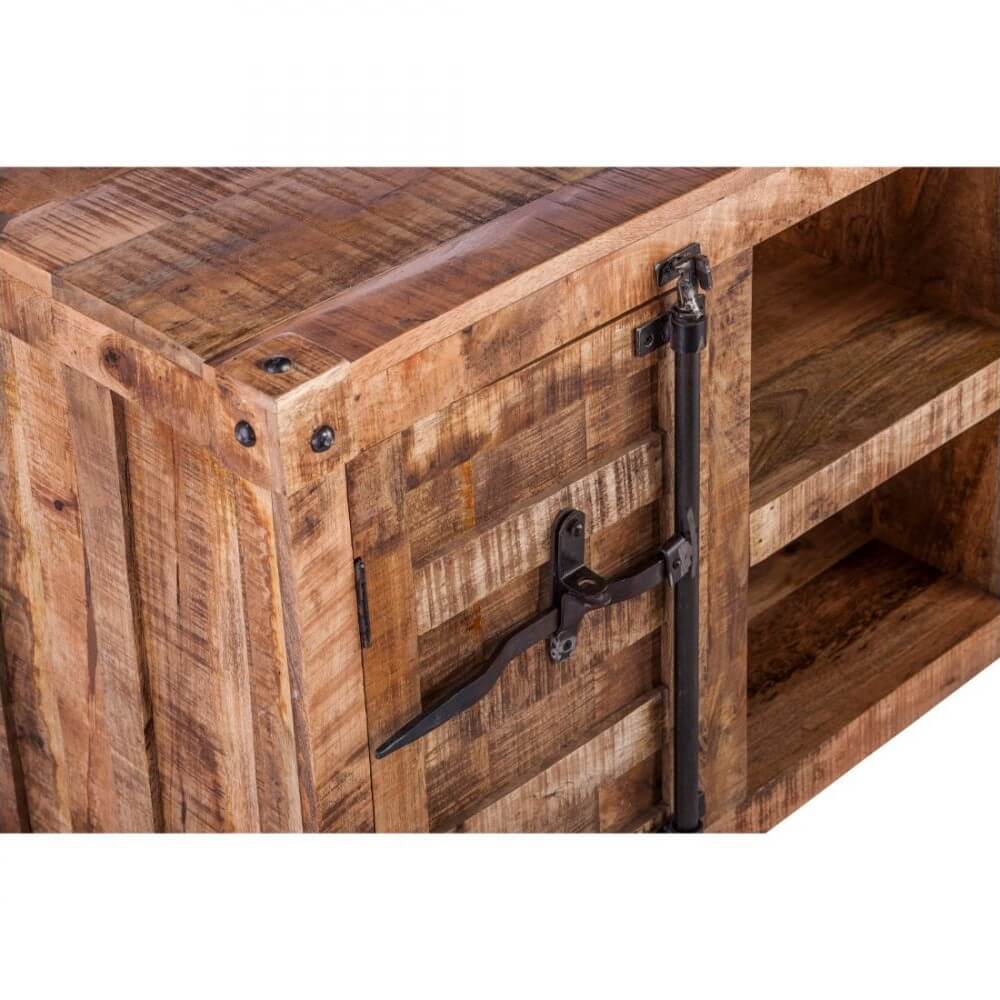 Cargo Container Inspired Rusty Finish TV Unit
