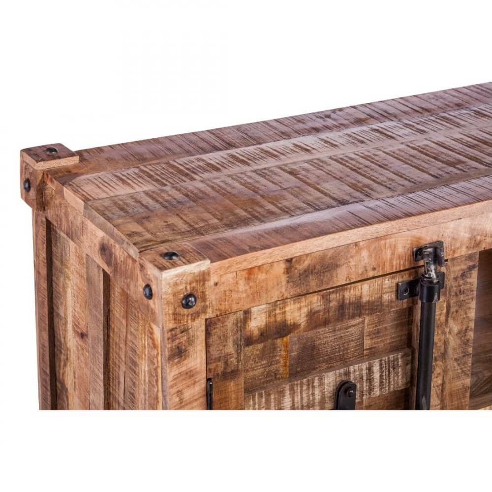 Cargo Container Inspired Rusty Finish TV Unit