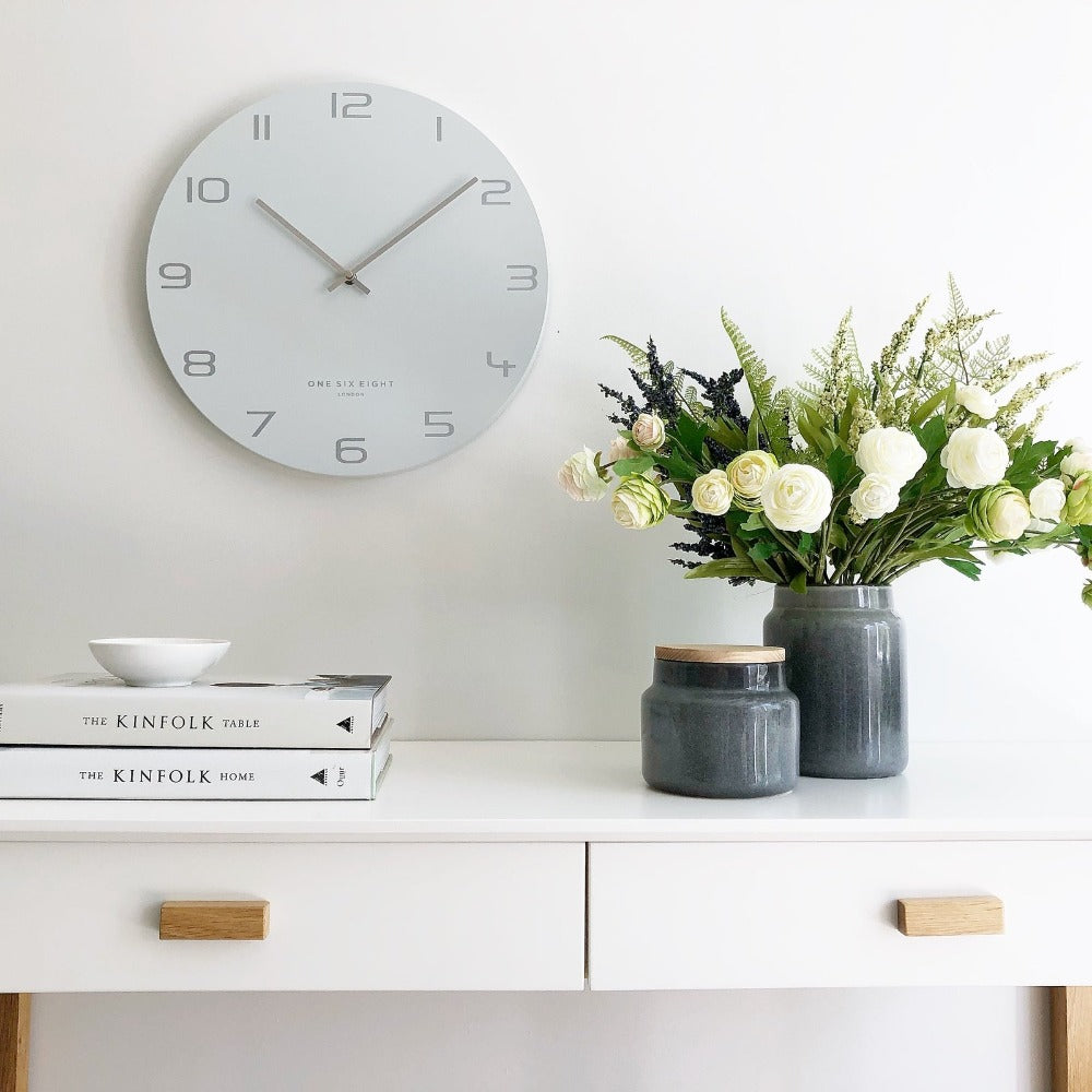 Cartographic Cosmos White Wall Clock  (Available in 2 Sizes)