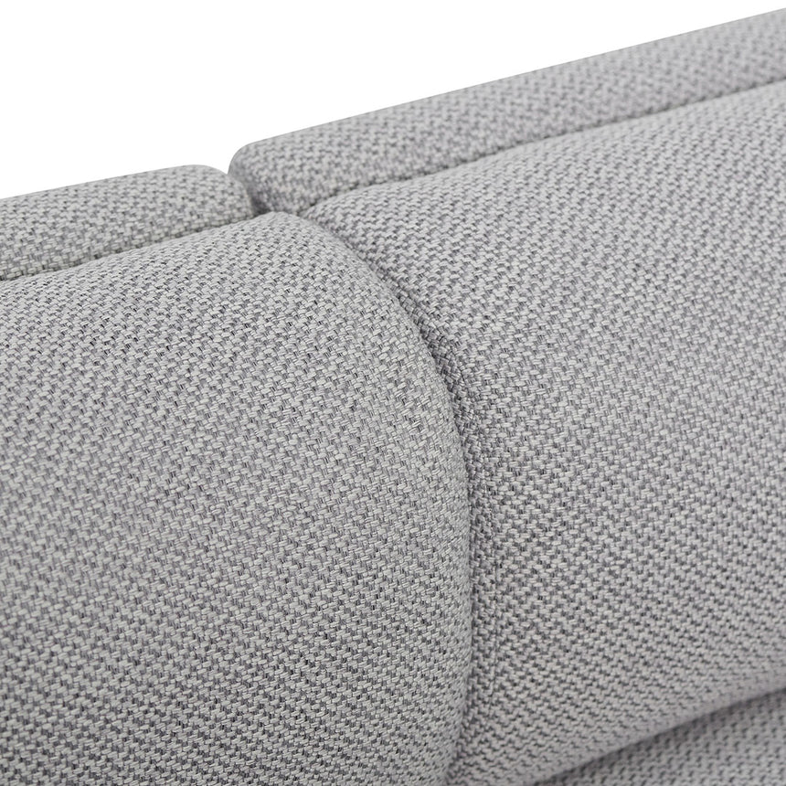 Casual Linen 4-Seater Fabric Sofa - Grey