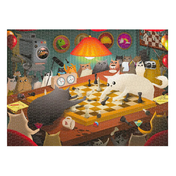 Cats Playing Craps Jigsaw Puzzle by Exploding Kittens
