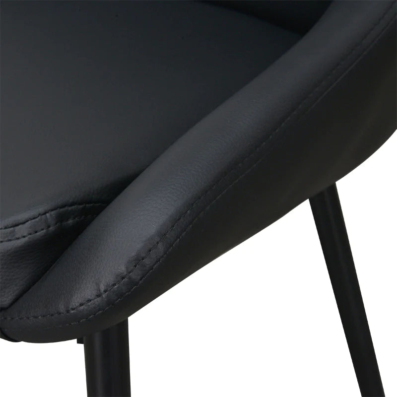 Cedar Serenity Leather Dining Chair - Black (Set of 2)