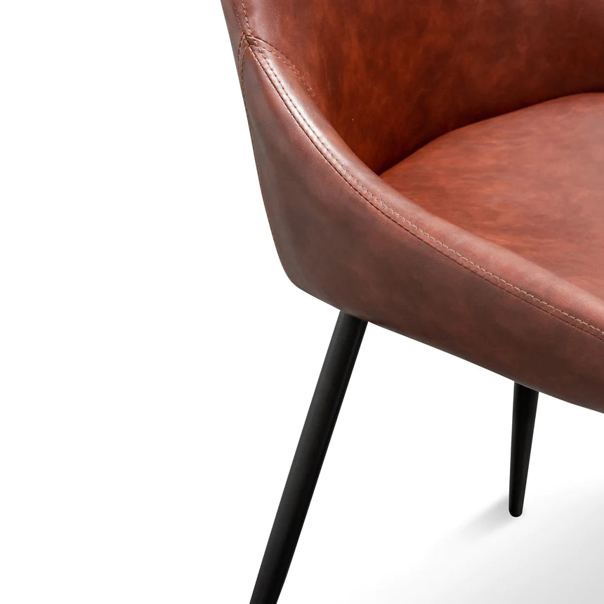 Cedar Serenity Leather Dining Chair - Brown (Set of 2)