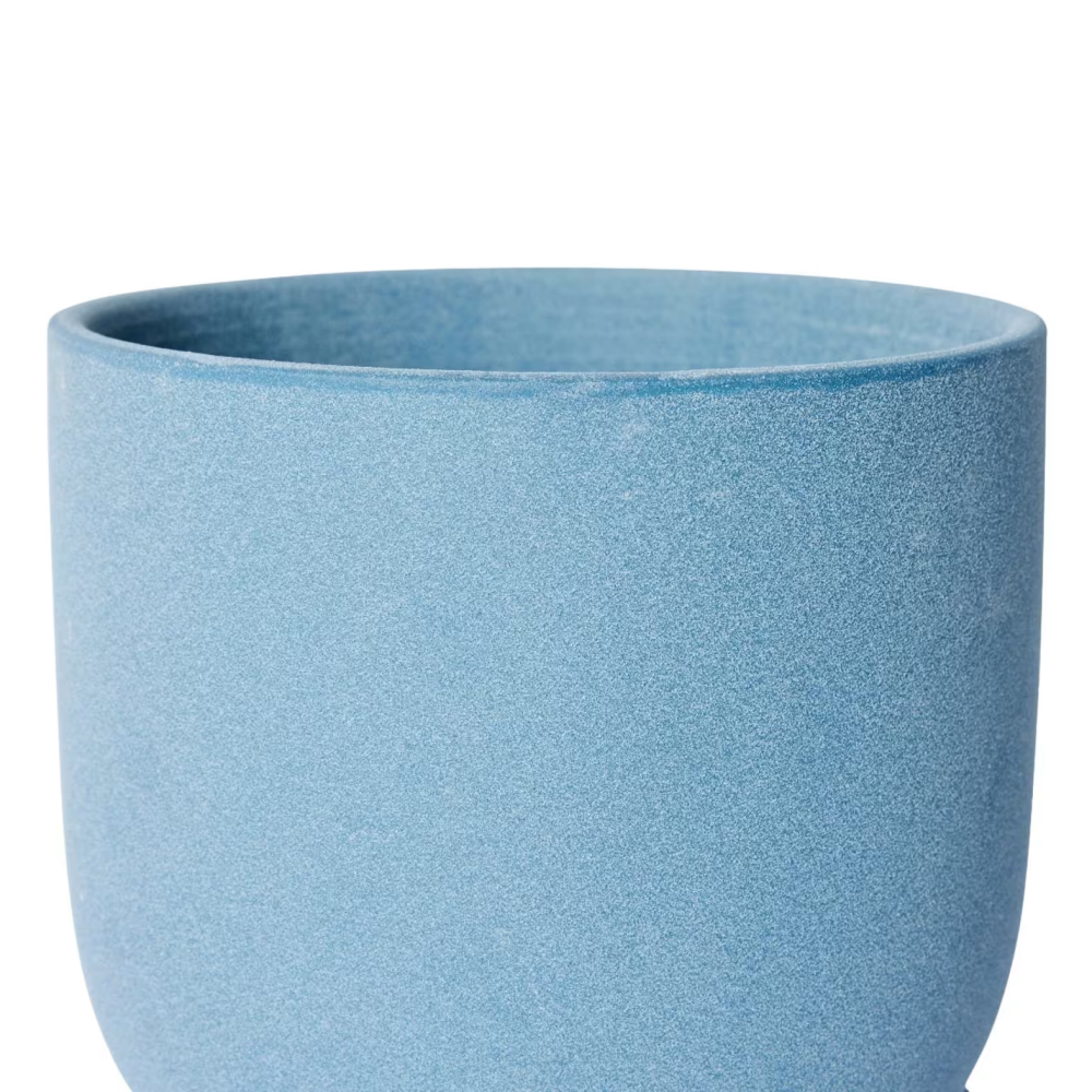 Cermaic Allegra Pot with Saucer - Available in 3 colors - 19 x 19 x 18cms